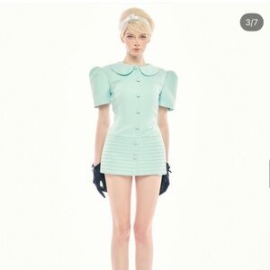ibibboss Mint Green Puff Sleeve dress